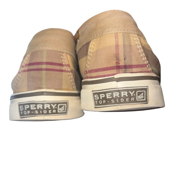Sperry Vintage Top-Sider Boat Shoes Plaid Preppy Coastal Grandma Y2K Size 9 - Picture 3 of 4
